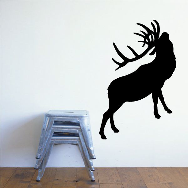 Image of Bull Elk Looking Up Decal