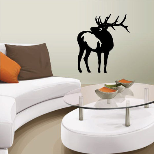 Image of Bull Elk Turning Head Decal