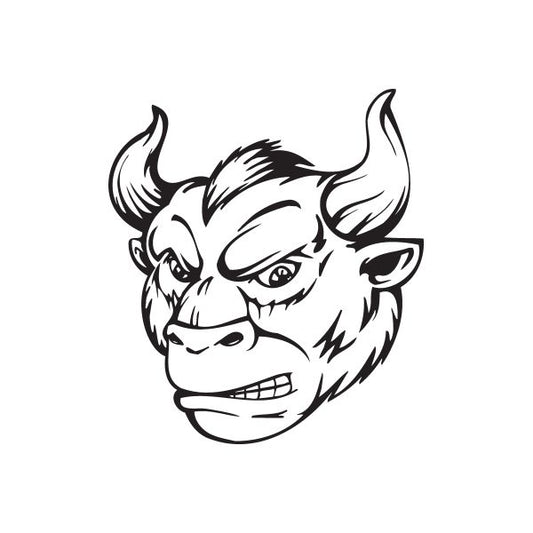 Image of Bull Mascot Decal