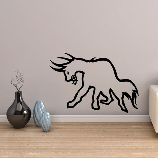 Image of Bull Outline Decal