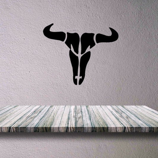 Image of Bull Skull Head Decal