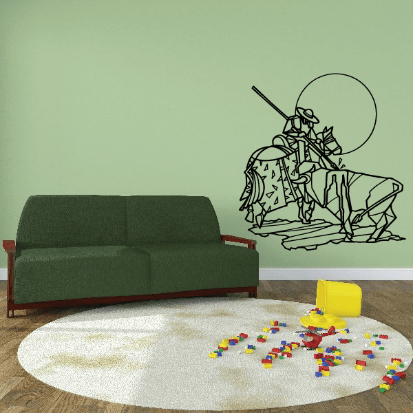 Bullfighter and bull wall decal, a fighter stabbing a bull with a sword.