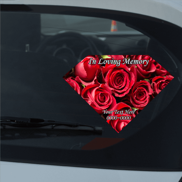 Image of Bunch of Roses In Loving Memory Custom Sticker