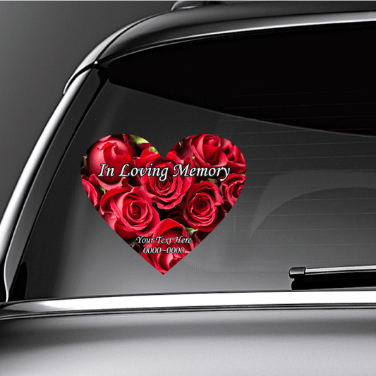 Image of Bunch of Roses In Loving Memory Custom Sticker