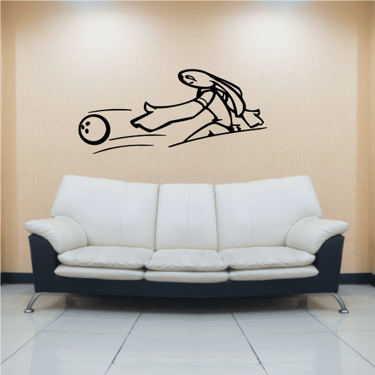 Image of Bunny Bowling Player Decal