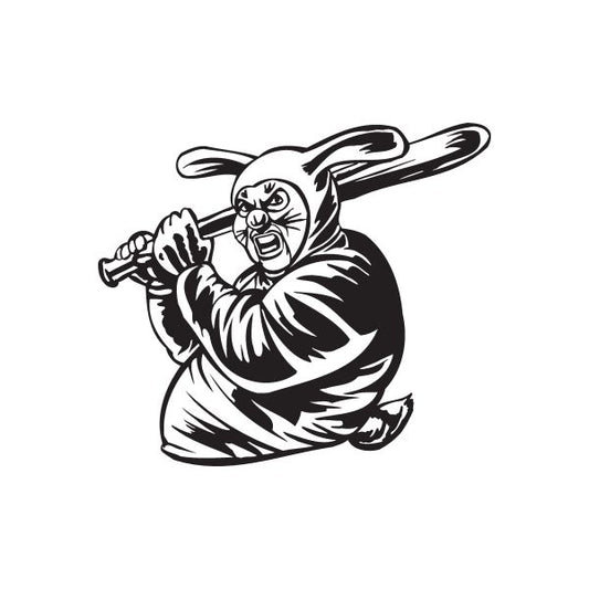 Image of Bunny Clown with Bat Decal