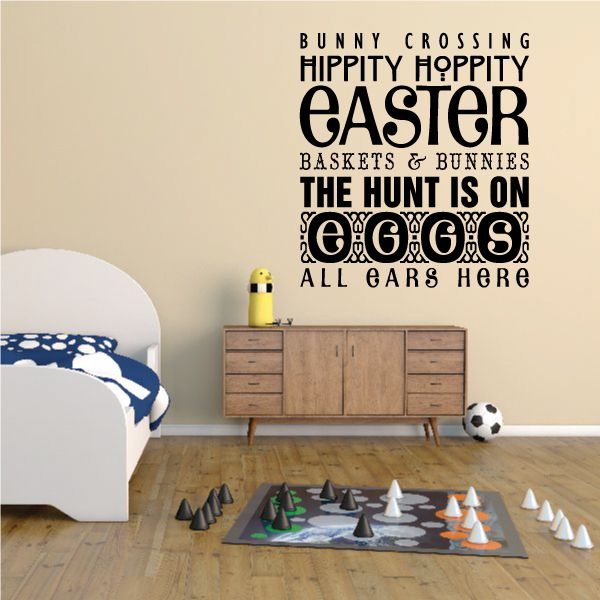 Image of Bunny Crossing Typography Quote Decal