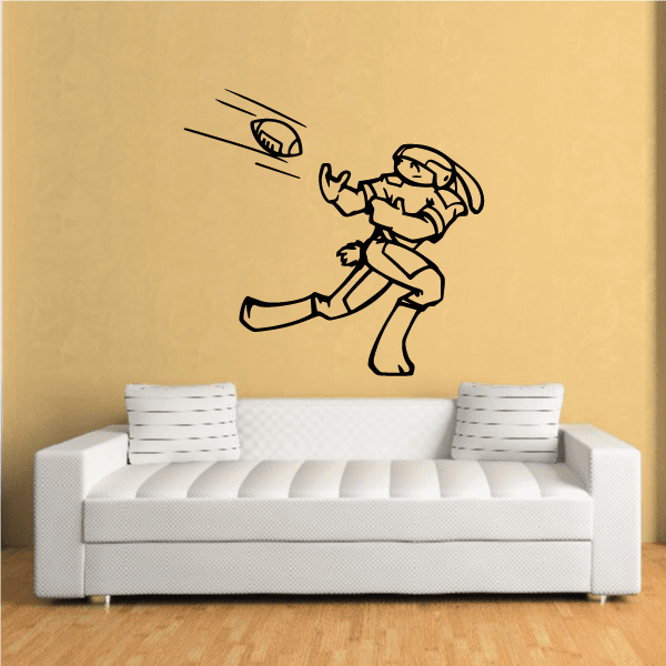 Image of Bunny Football Wall Decal - Vinyl Decal - Car Decal - CDS006