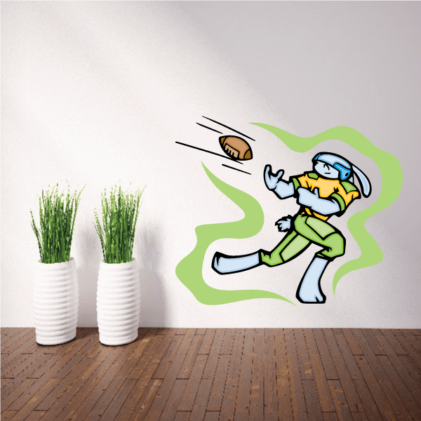 Image of Bunny Football Wall Decal - Vinyl Sticker - Car Sticker - Die Cut Sticker - CDSCOLOR084