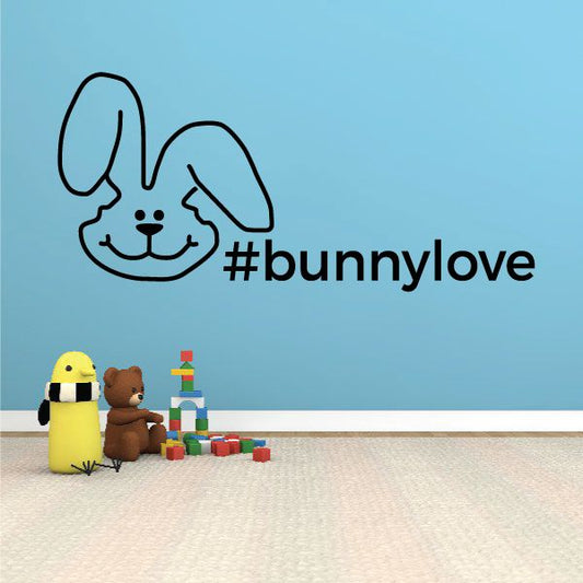 Image of Bunny Love Hashtag Decal