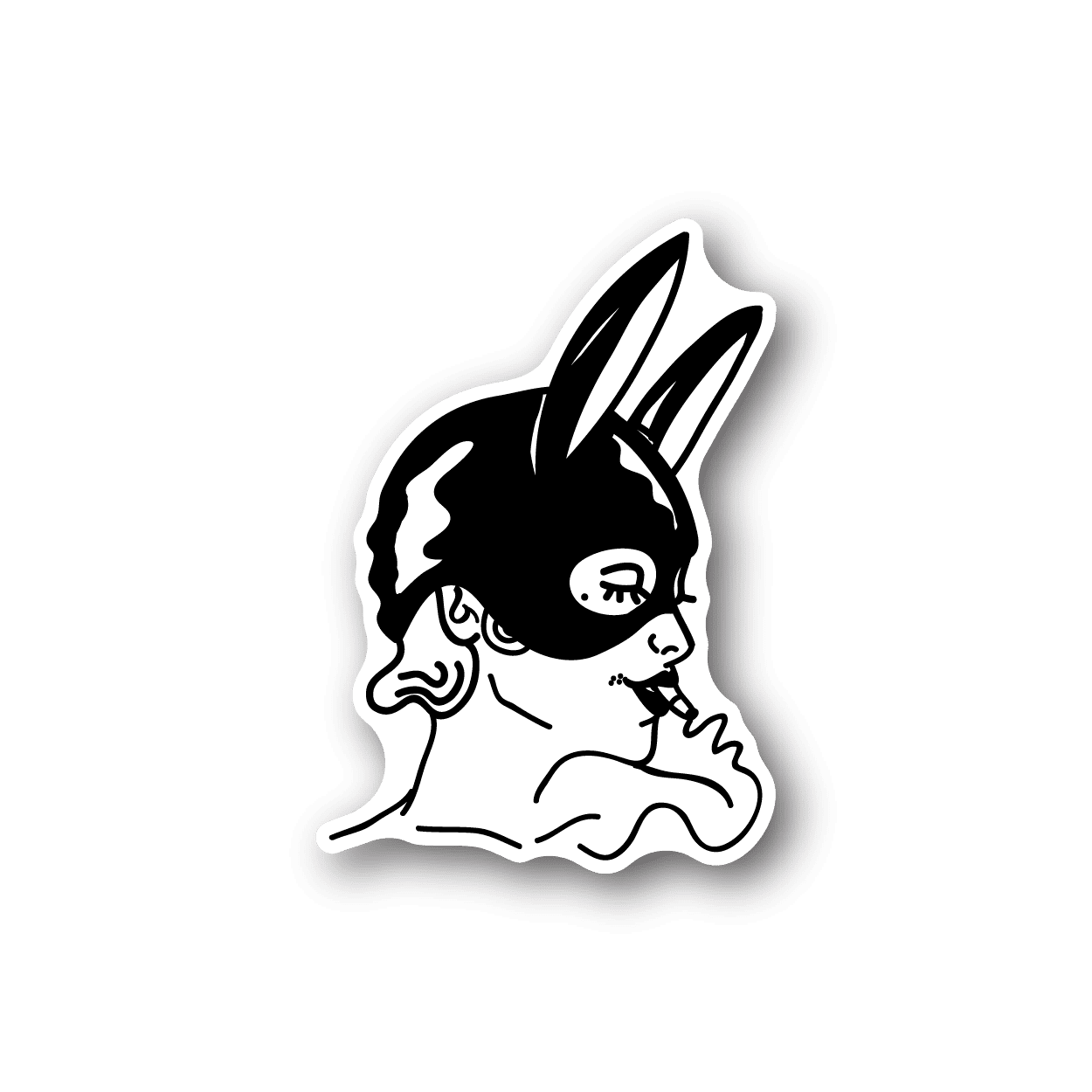 Image of Bunny Mask Lady Sticker