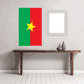 Burkina Faso flag sticker with green left, red right, yellow star
