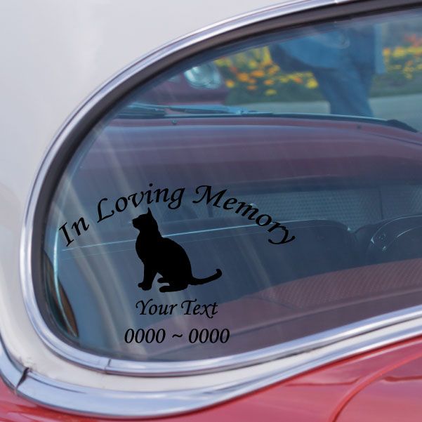 Image of Burmese Cat Custom In Loving Memory Decal