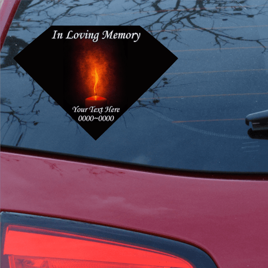 Image of Burning Candle In Loving Memory Custom Sticker