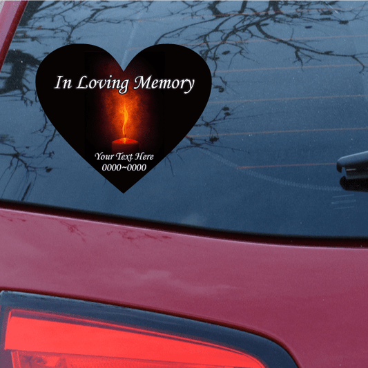 Image of Burning Candle In Loving Memory Custom Sticker