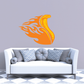 Burning Trail cobra logo sticker with orange flame design