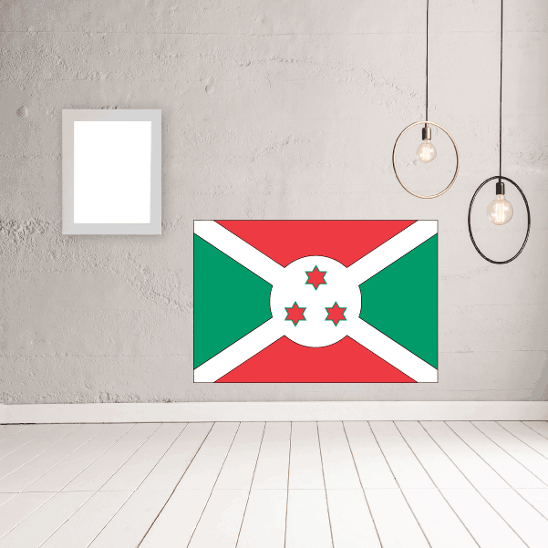 Image of Burundi Flag Sticker 