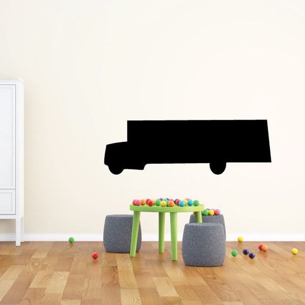 Black truck wall decal vinyl silhouette, flat side view