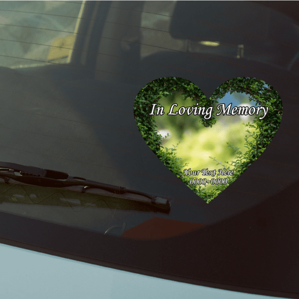 Image of Bush Heart In Loving Memory Custom Sticker