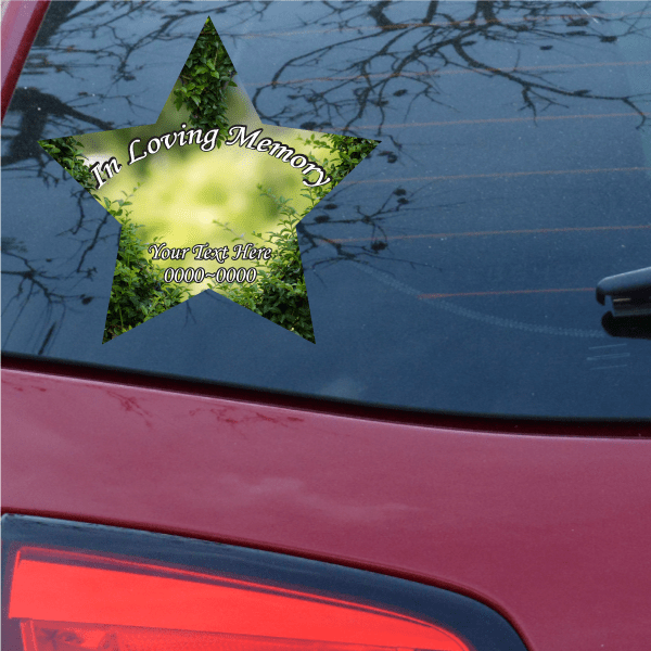 Image of Bush Heart In Loving Memory Custom Sticker