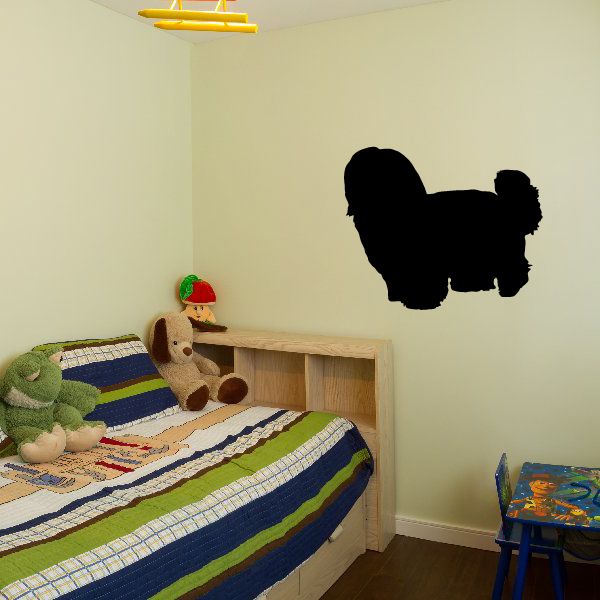 Black dog silhouette wall decal