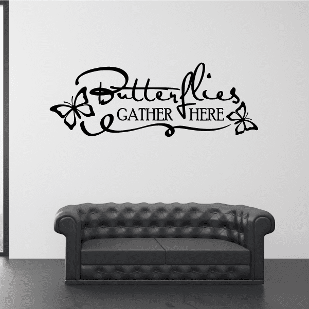 Image of Butterflies gather here Wall Decal