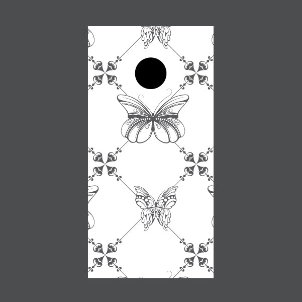 Image of Butterfly Cornhole Board Wraps