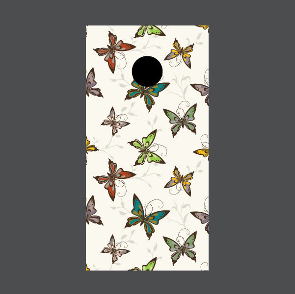 Image of Butterfly Cornhole Board Wraps