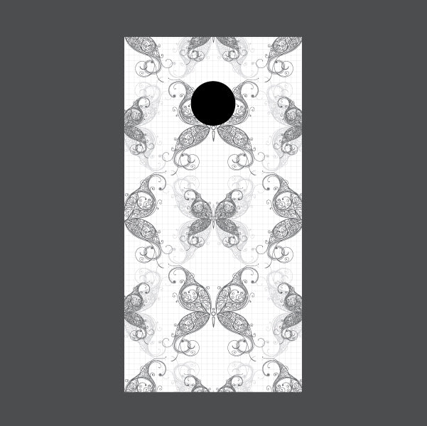 Image of Butterfly Cornhole Board Wraps