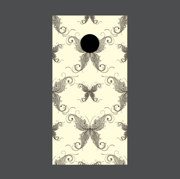 Image of Butterfly Cornhole Board Wraps