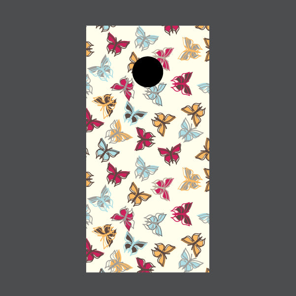 Image of Butterfly Cornhole Board Wraps