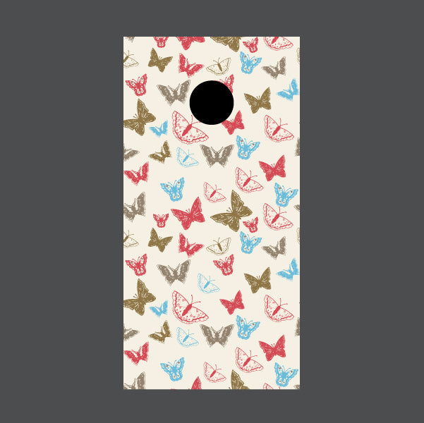 Image of Butterfly Cornhole Board Wraps