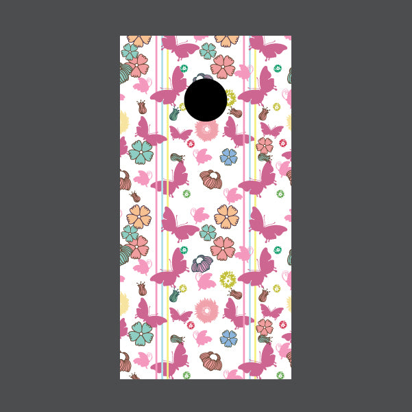 Image of Butterfly Cornhole Board Wraps