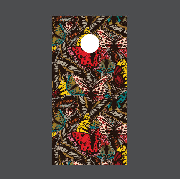 Image of Butterfly Cornhole Board Wraps