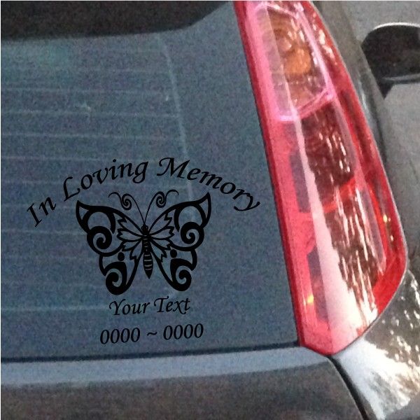 Image of Butterfly In Loving Memory Vinyl Decals - ILMButterfly3