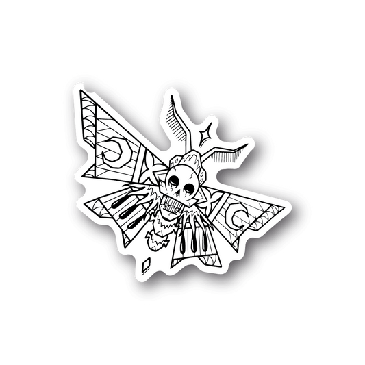 Image of Butterfly Skull Sticker