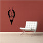 Black butterfly wall decal vinyl sticker, flame-style silhouette