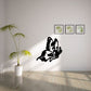 Black butterfly vinyl wall decal with detailed wing design