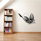Butterfly wall vinyl decal in black with stylized wing and body design