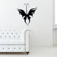 Butterfly wall decal with black butterfly silhouette and detailed wing outlines