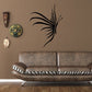 Butterfly wall decal vinyl, black outline design with long wings and antennae