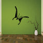 Black butterfly wall decal vinyl sticker with thin trailing outline