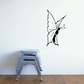 Black butterfly wall decal vinyl sticker with wings spread