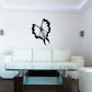 Black butterfly vinyl wall decal with delicate wing detail