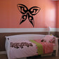 Black butterfly wall decal with ornate wings, vinyl sticker