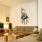 Butterfly wall decal vinyl with detailed black line art wing and body