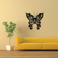 Butterfly vinyl wall decal with black ornate butterfly silhouette