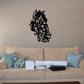 Black butterfly vinyl wall decal with ornate wings, single sticker design.