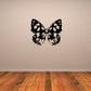 Butterfly wall decal vinyl sticker, black with white wing spots.