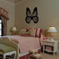 Butterfly wall decal vinyl sticker, black and white butterfly with dotted wings